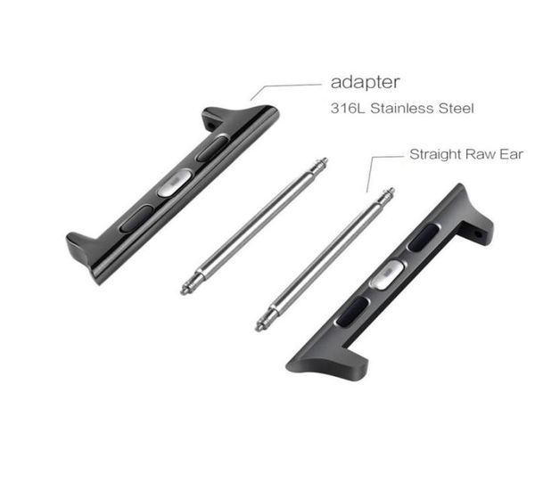 

1 pair adapter for apple watch 40mm 44mm band connector replacement band 11 perfect for series 4 5 adapter diy strap 2 pcs9321506, Bronze;slivery