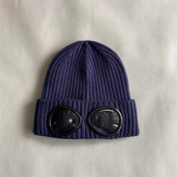 

new hat autumn and winter knitted hat men's and women's outdoor warmth korean version couple woolen hat fashion brand, Blue;gray