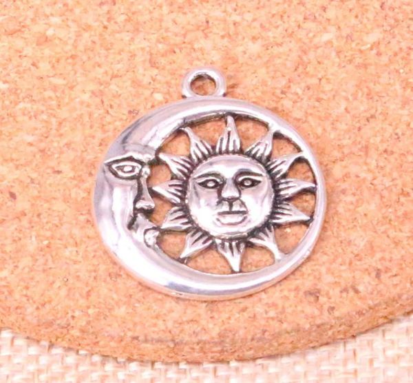 

29pcs charms sun moon 26mm antique making pendant fitvintage tibetan silverdiy handmade jewelry7492263, Bronze;silver