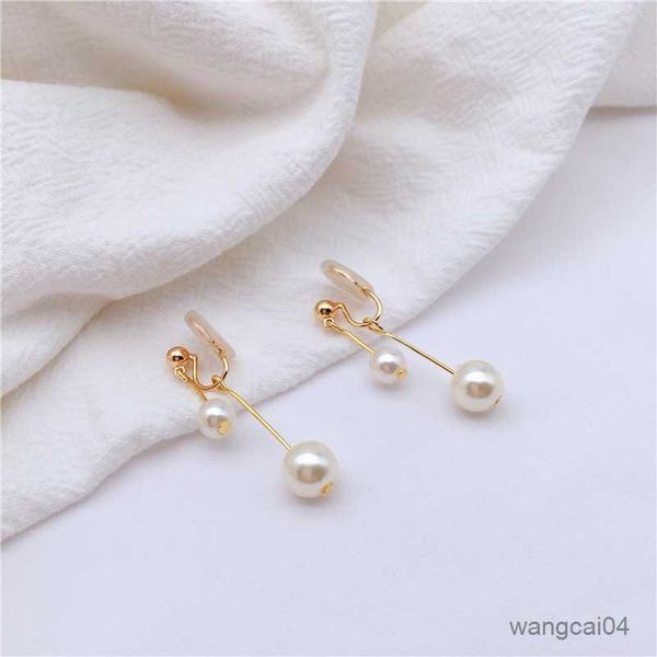 

charm grace jun style gold color mosquito coil spiral clip on earring for girl party invisible no pierced earrings cuff ear clip r230719, Golden