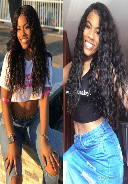 

brazil hair water wave lace frontal human hair wigs 134 pre plucked brazilian human lace wig 150 density wig remy black woman3723622