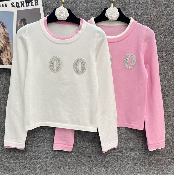 

women sweater spring and autum cardigans diamond lettersknitted jumper womens korean fashion knitted outer pullover pink white, White;black