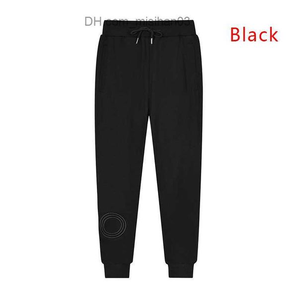 

men's pants printed letters mens pants terry fabric casual slacks lace up placket pocket trim sweatpants street fashion wear three styl, Black