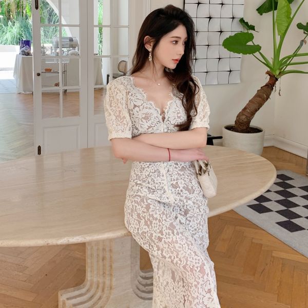 

new self portrait white lace slim fit slender dress, Black;gray