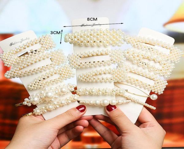 

1 set fashion elegant pearls hairpins women girls hair clips pin barrettes accessories hair ornament hairclip headwear headdress17040239, Slivery;white