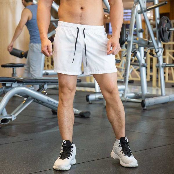 

men's shorts men fitness sport pants fashion casual bodybuilding joggers running outdoors pants solid color breathable pocket elastic w, White;black