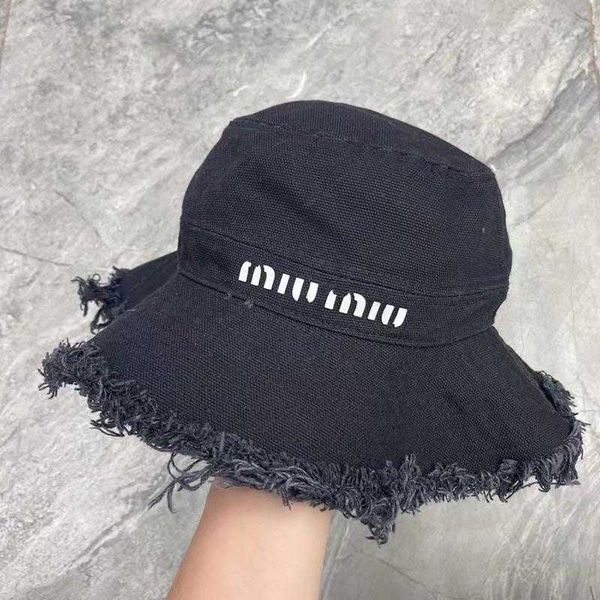 

hat new sun miumiu 2022 summer wide brim hats jacquemu le bob artichaut women bucket hat beanie skull caps, Blue;gray