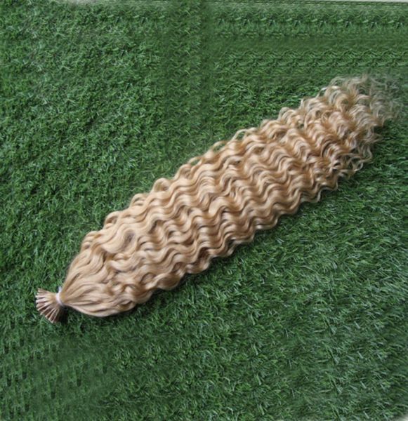 

613 bleach blonde brazilian virgin i tip human hair extens 100g keratin stick tip hair 100s pre bonded keratin stick tip human hai3545068, Black