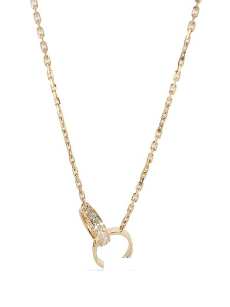 

designer necklace for woman designer jewelry custom pendant gold plated 18k gold pre-owned 18kt yellow gold interlocking love diamond neckla, Silver