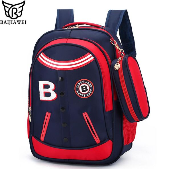 

baijiawei school bags for children kids fashion backpack primary school bag for boys girls waterproof schoolbags y18100807993424