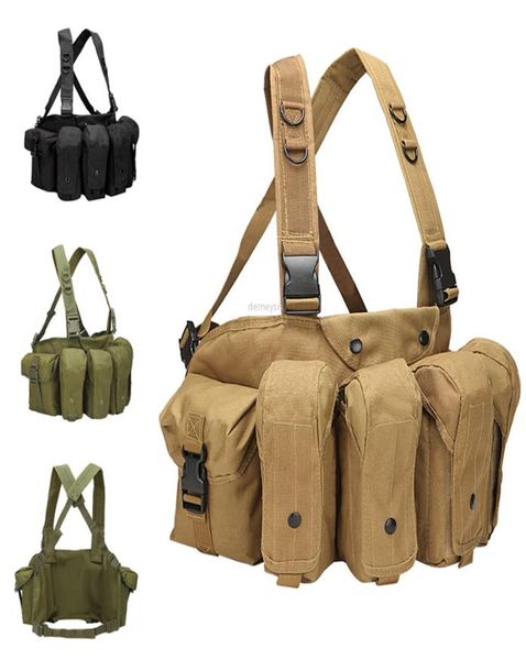 

army shooting ak magazine pouches vest adjustable paintball vest outdoor tactical combat hunting gear5970723, Camo;black