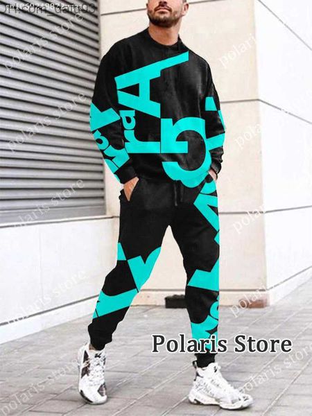 

men's tracksuits summer black men's 2-piece set long sleeved t-shirt men's clothing sports pants jogging set oversized clothi, Gray