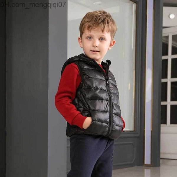 

down coat girls' hoodie cotton vest lightweight warm children's coat 4 6 8 10 12 14-year-old boy playing in the park z230719, Blue;gray