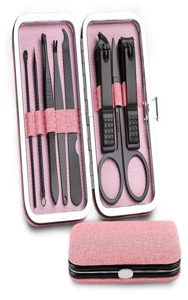 

new health 8pcsset stainless steel nail clipper pedicure set with scissor tweezer professional manicure tools nail supplies5196332