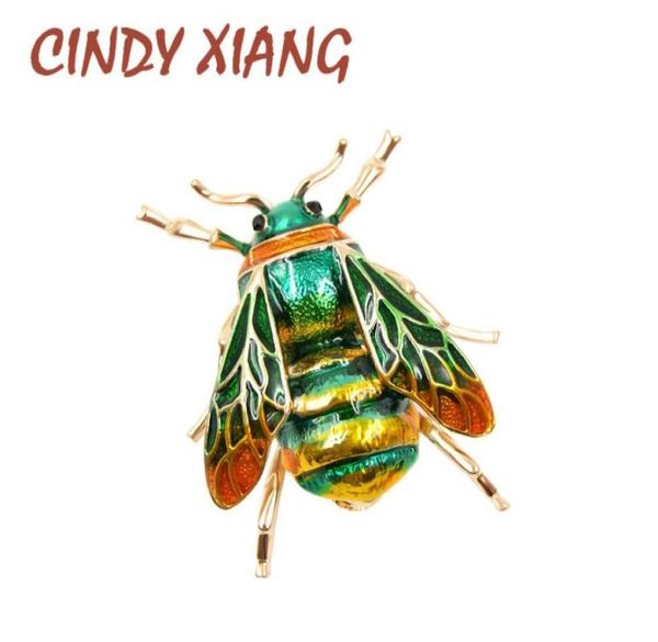 

cindy xiang colorful insect brooches cute bee brooch pin gold color enamel jewelry fashion dress accessories high qulity2765130850, Gray