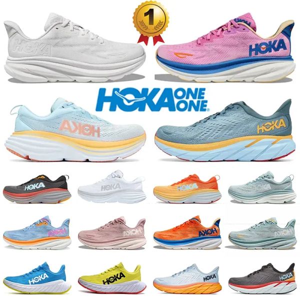 

hoka bondi 8 running outdoor shoes hokas one one black white sports carbon x2 clifton 8 lightweight shock absorption amber sneakers men wome