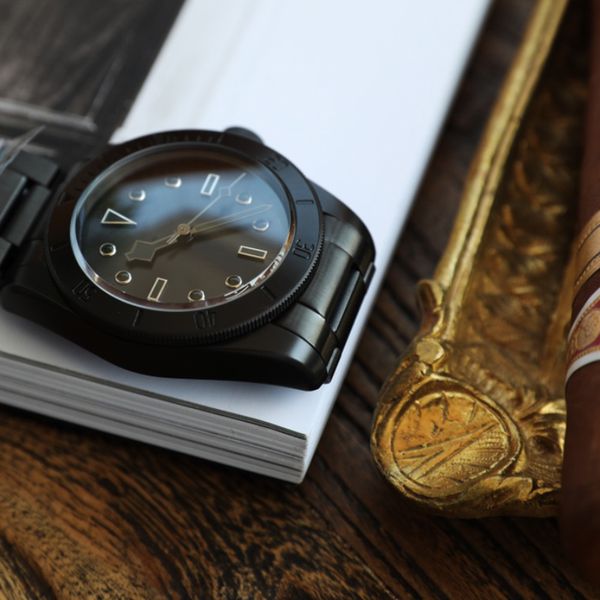 

new aaa men's watch automatic mechanical movement watch retro series steel band 42mm dial men's watch mechanical watch, Slivery;brown