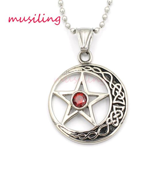 

pendants necklace chain stainless steel stars moon jewelry for women mascot totem charms healing chakra amulet fashion accessories9720886, Silver