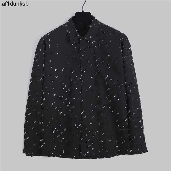 

business 01-00020 balencaigaly shirt slim balencigaly brand casual work long-sleeved men's couple's spring-fitting clothing shirt, White;black