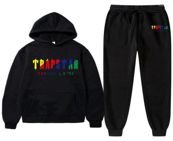 

men039s tracksuits autumnwinter brand tracksuit men39s hoodie sports sets fashion rainbow plush printing fleece sw9644457, Gray