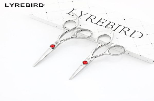 

lyrebird high class hair scissors 440c japan hair shears 45 inch or 5 inch big red stone good quality new7352443