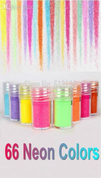 

ots06224 66 neon colors metal shiny glitter sequin powder nail deco art kit acrylic dust set2925cm6878692, Silver;gold