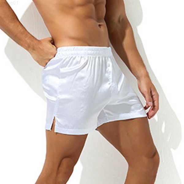 

men's shorts underwear men boxers male loose boxer shorts thin breathable underpants pajamas shorts home pajama panties sleep bottoms, White;black