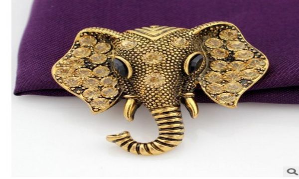 

christmas gift whole popular clothing accessories with diamond elephant brooch2477444, Gray