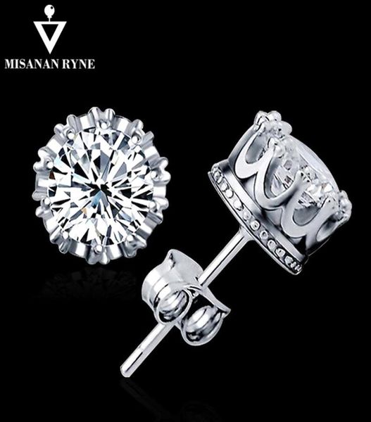 

stud earings fashion jewelry trendy womenmen earring crystal earrings crown earring piercing gifts whole3532891, Golden;silver