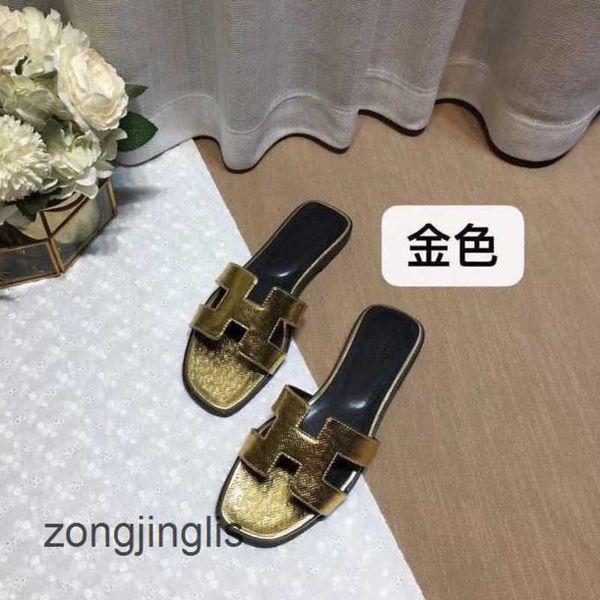 

2023 shoes h designer women bear oran slippers women's higsetting h slipper ermz sandal summer beacleather leisure fashion wear rhinest