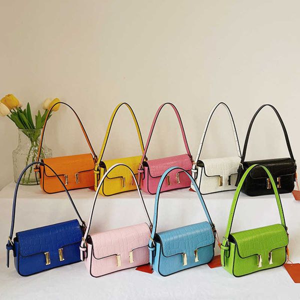 

designer bag new simple and fashionable handheld one shoulder crossbody bag h-button small square bags women's purse