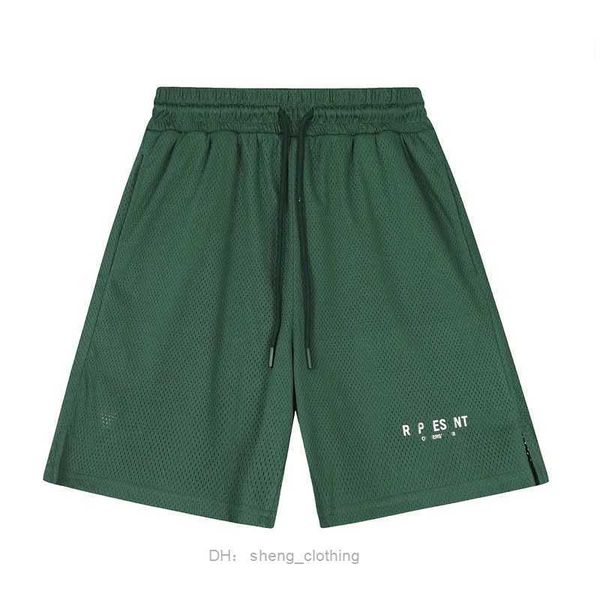 

2023 reprreesent letter printed mesh shorts women men drawstring fashion loose highstreet hip hop summer beach holiday 4 cyod, White;black