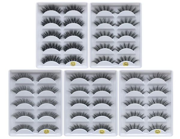 

5pairslot mink eyelashes 3d mink lashes natural long mink eyelashes 3d false eyelashes full strip eye lashes3607558