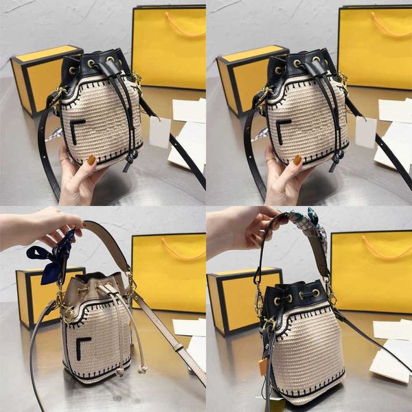 

evening bags designer bags weave shoulder bag women luxurys handbags vintage beach holiday straw bucket lady crossbody purse 230310