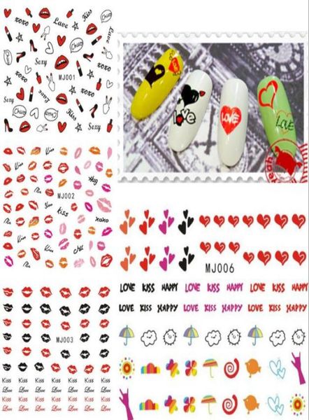 

new japanese nail art 3d stickers cartoon stickers decals water transfer nail stickers factory outlets nail jewelry1587930, Black