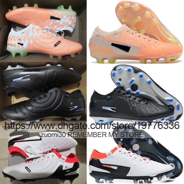 

send with bag quality soccer boots tiempo legend x 10 elite fg acc knit football cleats mens outdoor soft leather comfortable trainers lithe, Black