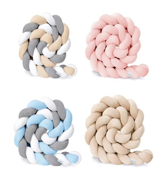 

1m2m3m born cot bumper baby braid knotcradle braid crib bumper baby decorations baby room crib bebe infant knot pillow room 21089484060