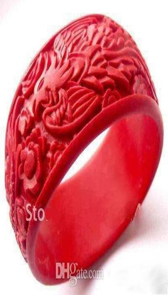

whole asian china dragon phenix red carved lacquer bracelet2884103, Black