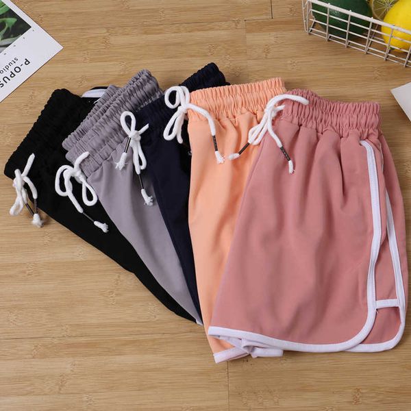 

women's shorts summer fashion women's casual quick drying elasticity cool women's fitness shorts home street wear, White;black