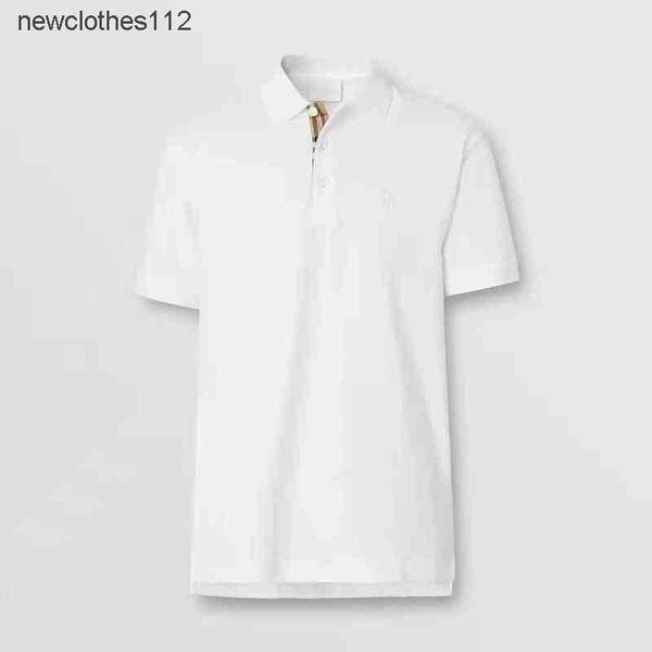 

burbrerys european station bajia casual polo shirt mens classic solid color tb letter embroidery summer b short sleeve tshirt men 3il9, White;black