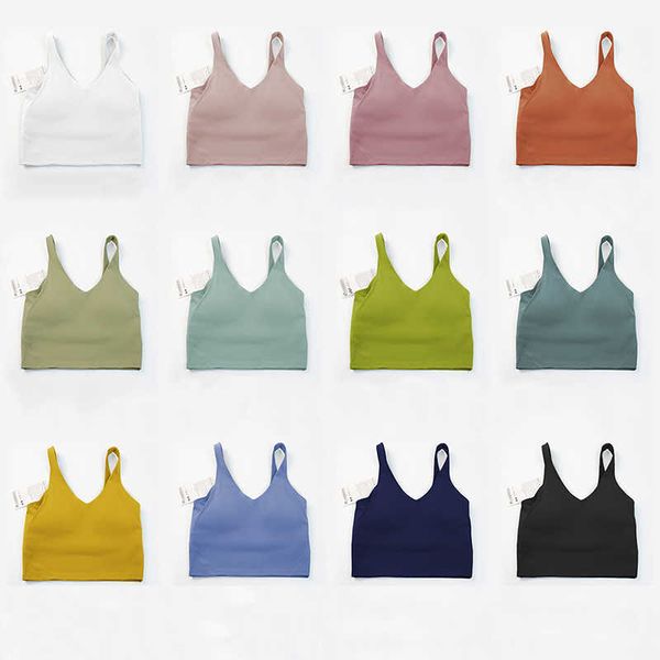 

women lulus sports bra u-back workout gym yoga bras women underwear tank padded designer sports crop sport bra vest, White