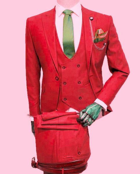 

custom made men suits one button groom tuxedos peak lapel groomsmen wedding/prom/dinner man blazer jacket pants vest w8724210, Black;gray
