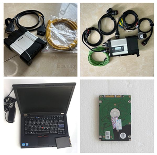 

2in1 mb star c4 sd connect multiplexer with icom next for bmw pre-installed both software lapt410 i5 diagnostic tool plug and play