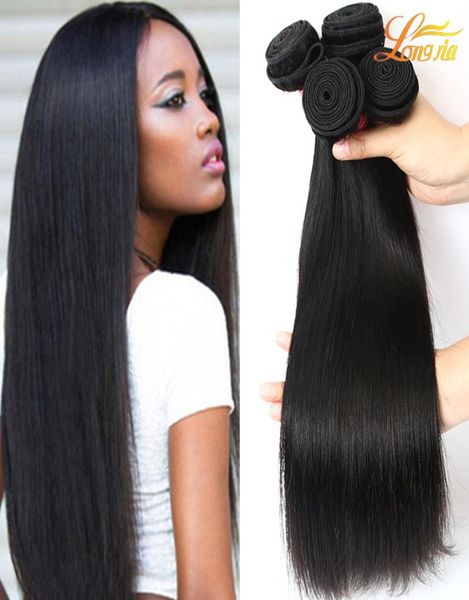 

factory peruvian virgin human hair weft straight hair extension unprocessed peruvian human hair wet remy straight double wef9121316, Black