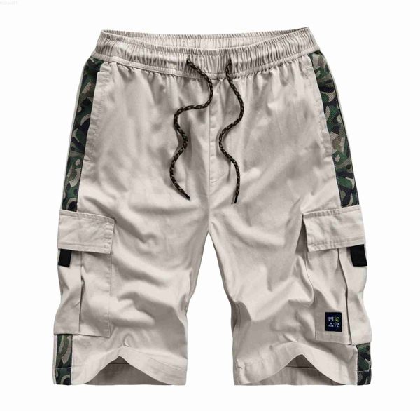 

men's shorts m-8xl mens cargo shorts 2022 summer camo short cotton sweatpants men camouflage military pantalon corto hombre l230719, White;black