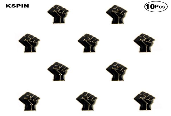 

raised fist of solidarity enamel pin red black brooch bag hat clothes lapel pin badge black lives matter jewelry gift 10pcs a lot9738151, Gray