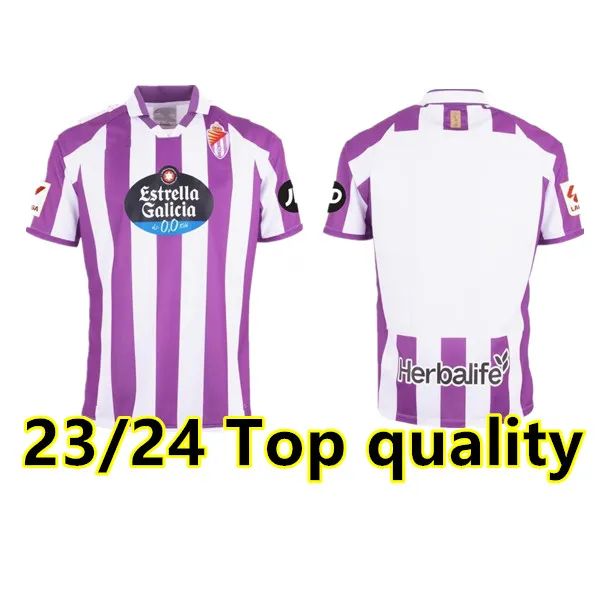 

23 24 real valladolid soccer jerseys weissman oscar plano 2023 2024 plano . olaza r.alcaraz jersey camisetas de futbol men kids kit footbal, Black;yellow