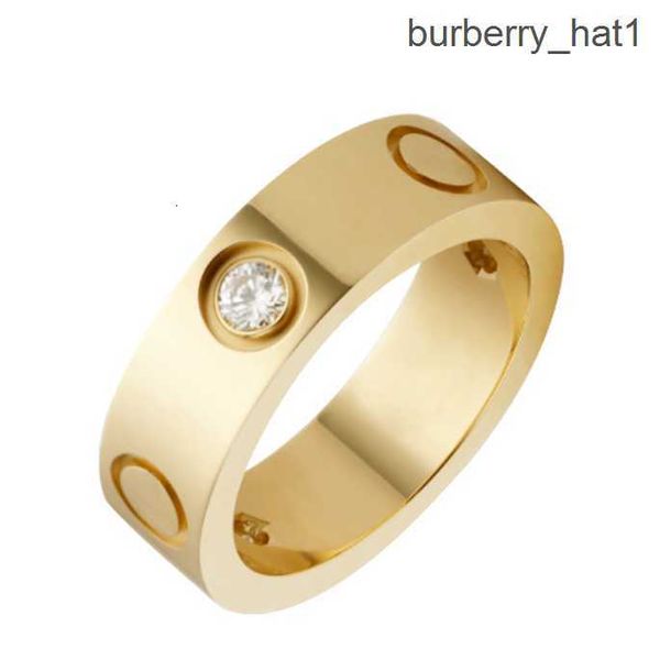 

rose gold stainless steel crystal wedding ring woman jewelry love rings men promise rings for female women gift engagement with bag, Silver