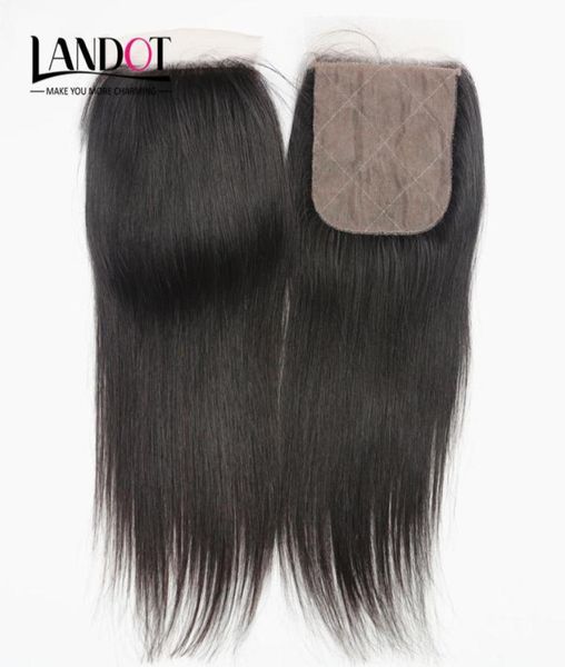 

silk base closures brazilian malaysian peruvian indian cambodian straight virgin human hair lace closure middle3 way part hi6893503580105, Black;brown