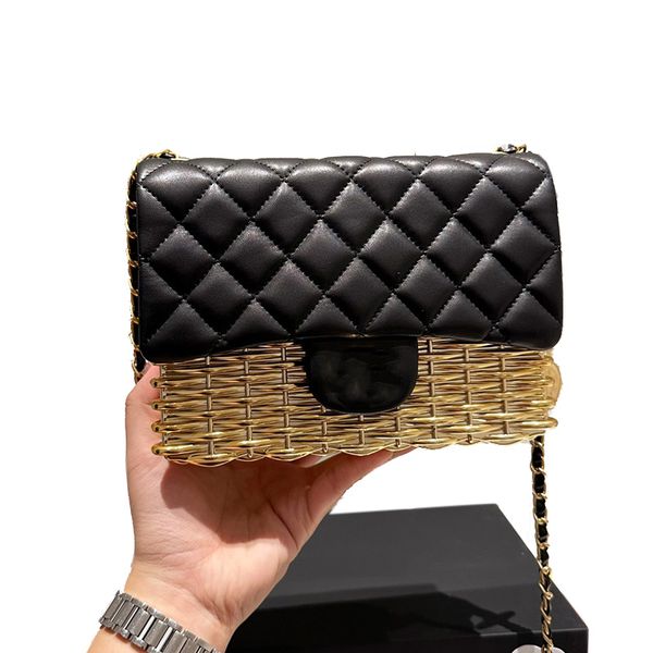 

designers classic quilted matelasse flap shoulder bags 10a quality genuine leather metal splicing crossbody bag fashion women bag coin walle